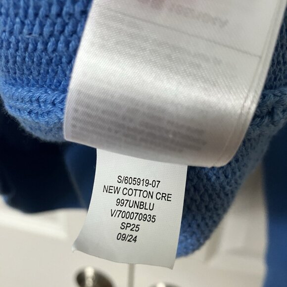 Gap Cotton Crewneck Sweater Womens L Blue Knit Classic Pullover Grandpa - Picture 4 of 7